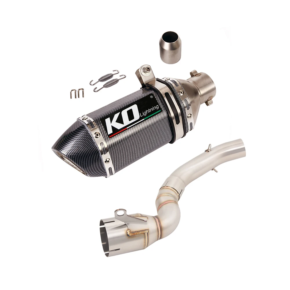 

Motorcycle Full Exhaust Escape Modified Middle Link Pipe With DB Killer Stainless Steel Slip On For Super Duke 200 2020-2023