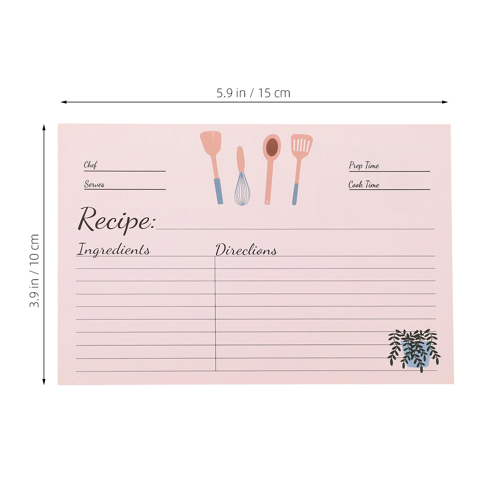 2 Count Accessories Recipe Card Bride Decorative Blank Food Cards Paper Cooking