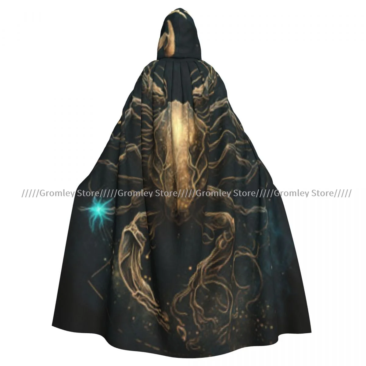 Cancer Zodiac Sign Witch Cloak Halloween Cosplay Costume Adult Unisex Cloak Retro Ages Cape