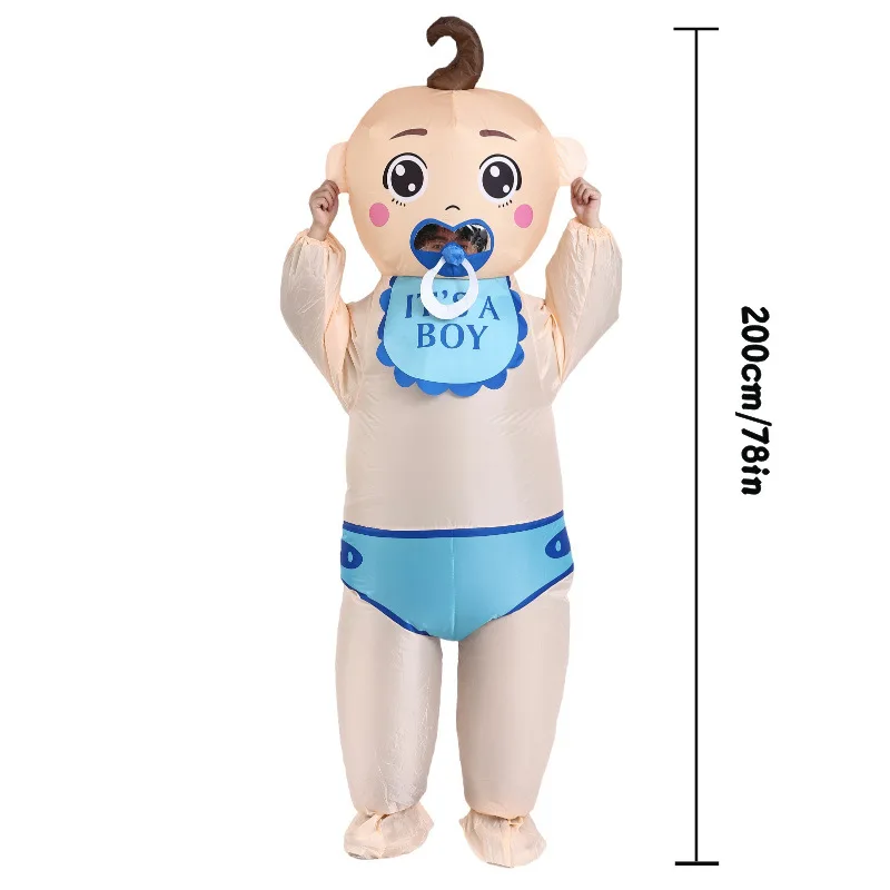 

Cute Bib Baby Boy Inflatable Clothes, Party Decorations, Holiday Celebrations, Funny Costume Props for Kids Party Show