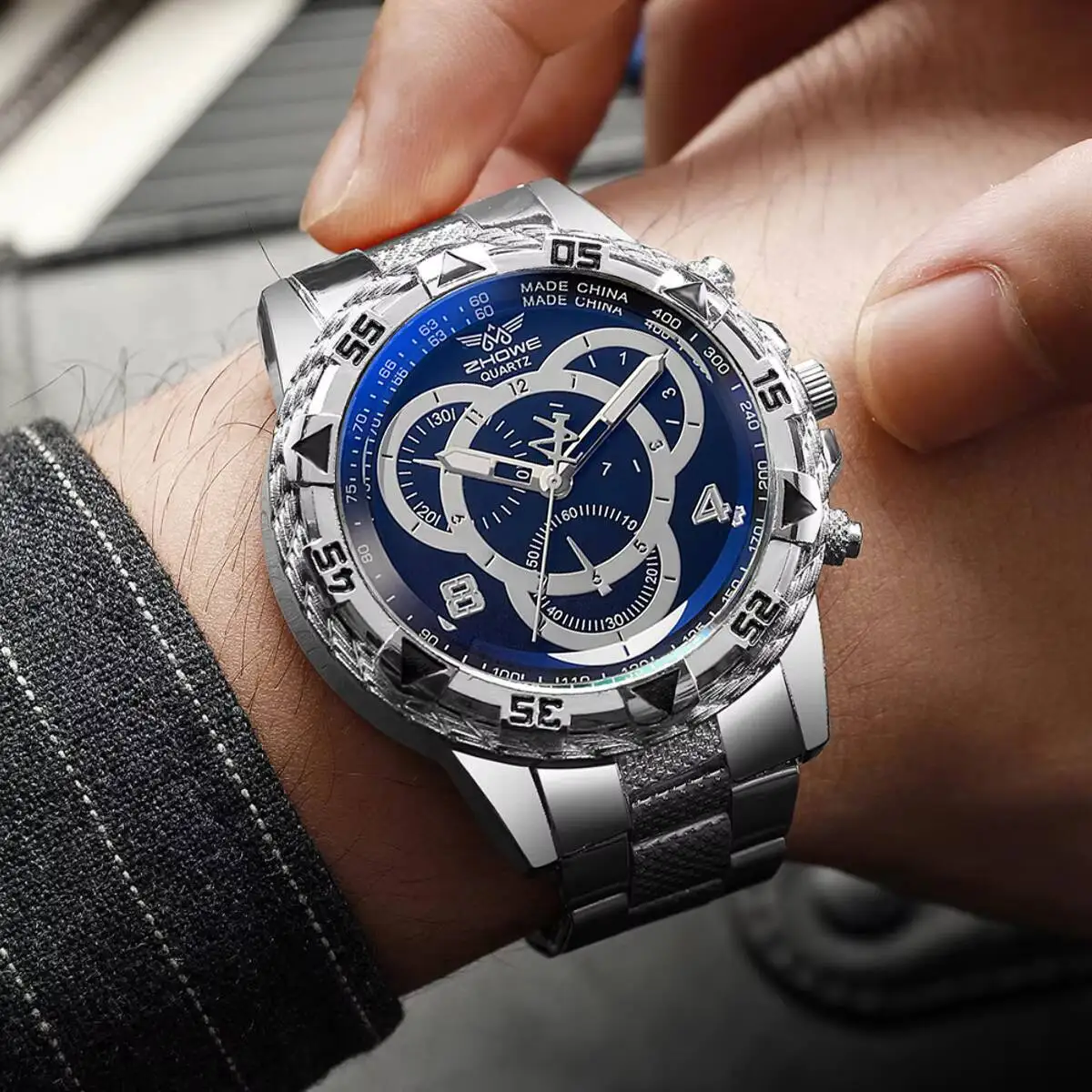 Luxury Large Dial Men Business Watches Fashion Male Analog Quartz Wristwatch Reloj Hombre