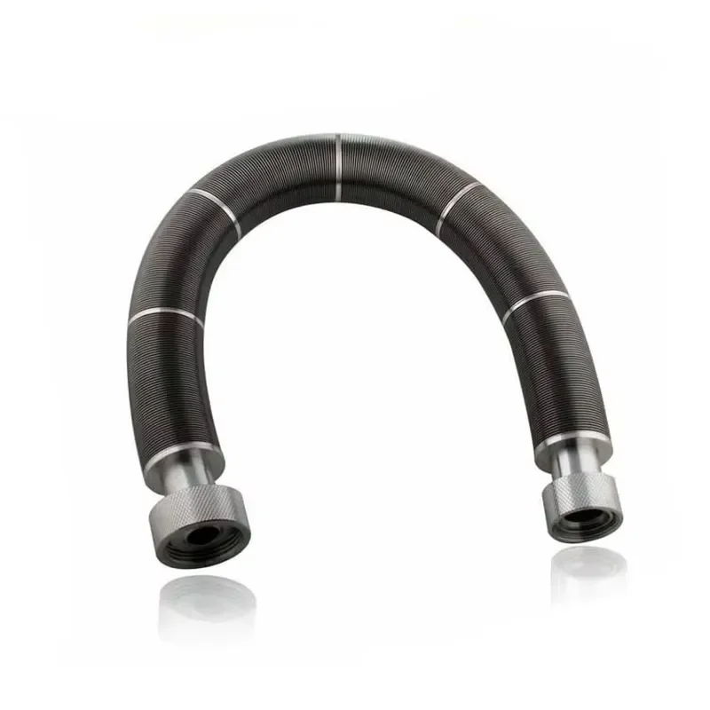 304 Stainless Steel Vacuum Bellows DN25 900mm Length Ultra Soft Edge Welded Flexible Hose for Industrial Piping System High
