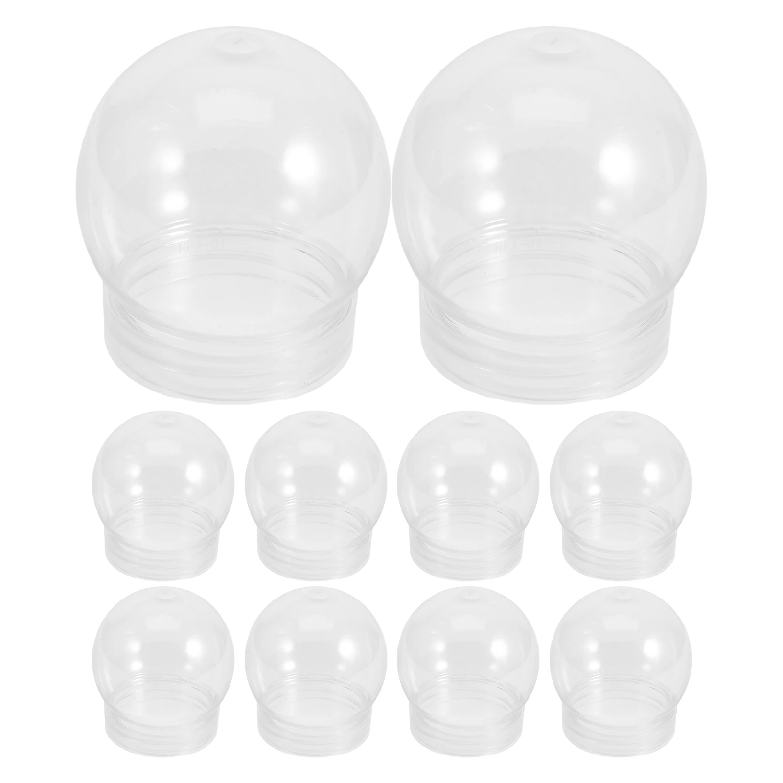 

24pcs Diy Snow Kit Clear Plastic Water For Christmas Crafts Making Empty Globe Xmas Supply Craft Project Snow Globe Accessories