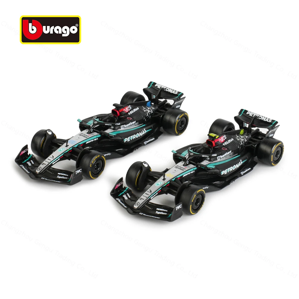 Bburago 1:43 Mercedes 2024 AMG W15 E Performance Static Simulation Diecast Alloy Model F1 Racing Formula Car Toys