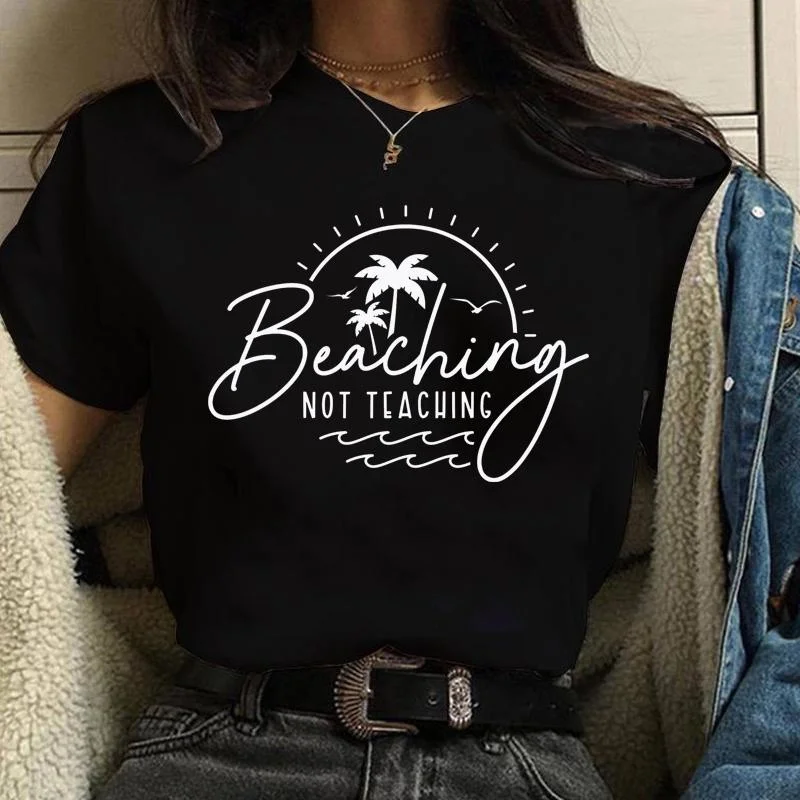 Women's Summer Fashion Casual Round Neck Tee Vacation Outdoor Shirt Women's Personalized Cool Round Neck T-Shirt