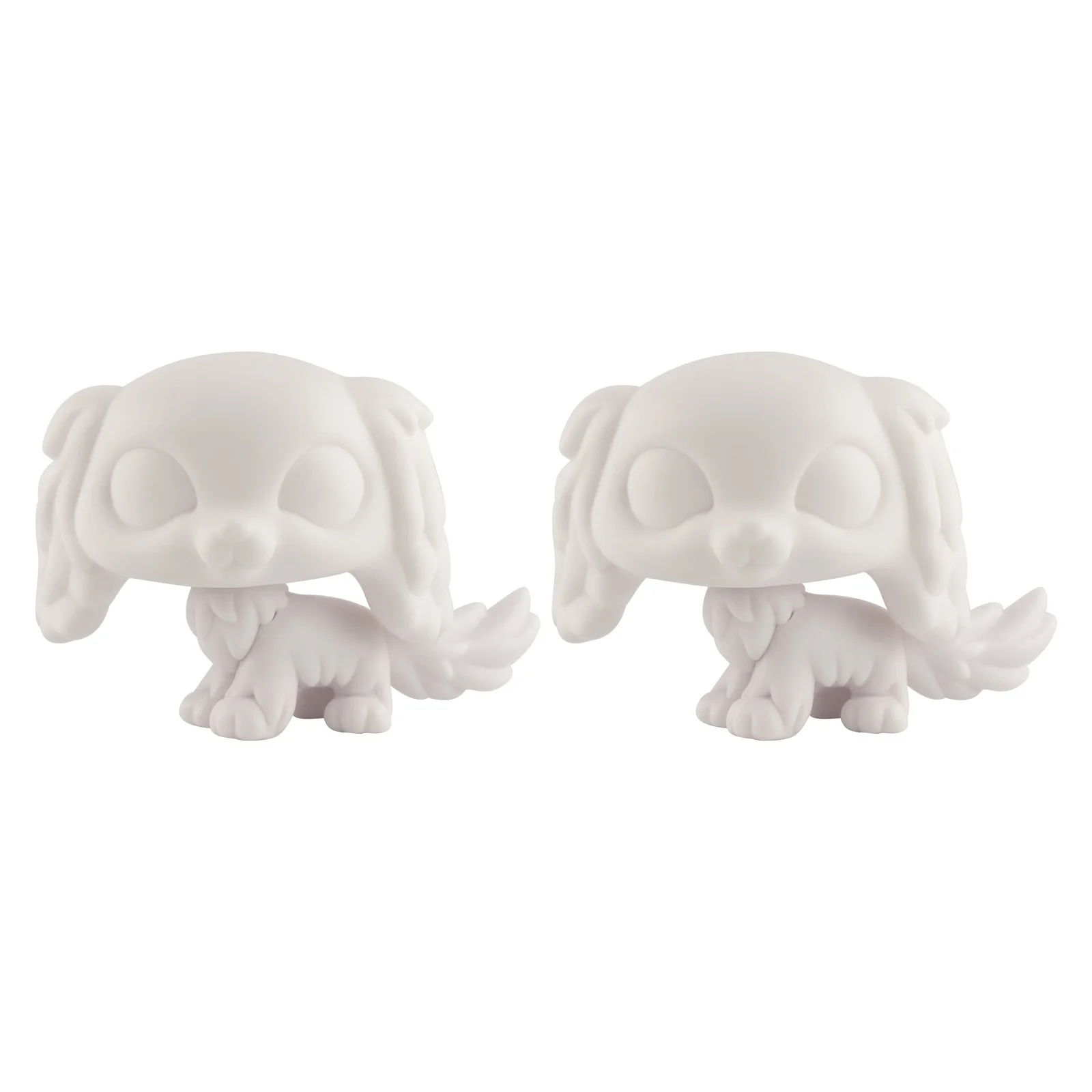 2 Pcs Minilpsshop White Base Pet Toy Shorthair Cat Wolfcat Collie Great Dane Dachshund Husky Deer Figure Kids Gift for LPS image 3