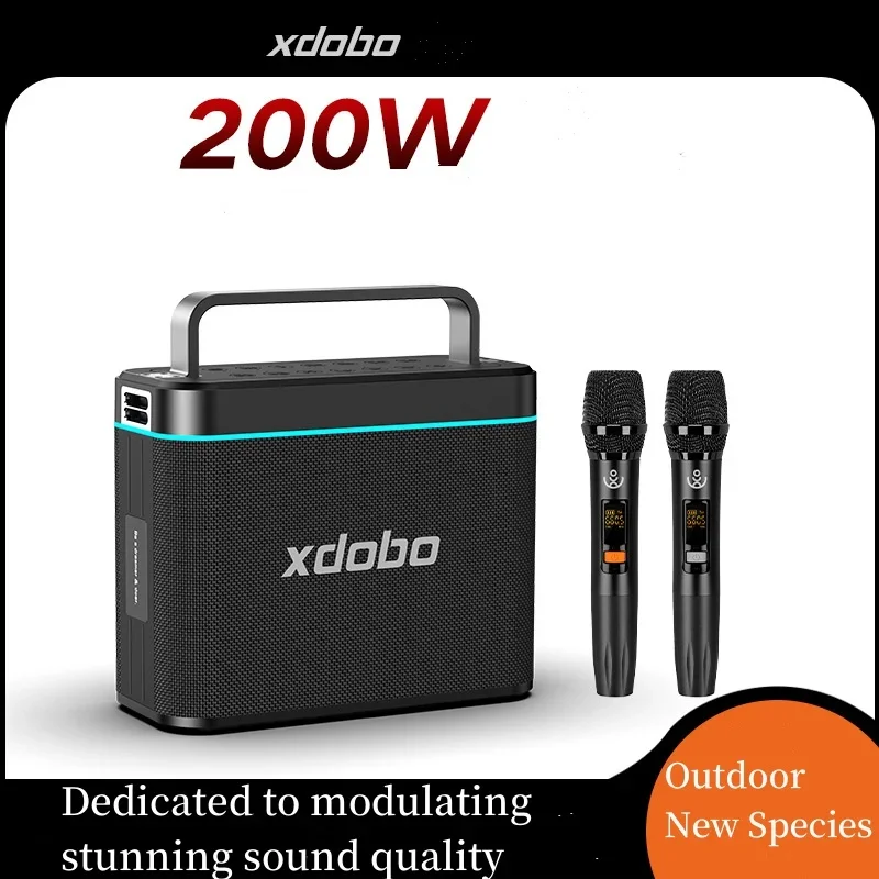 XDOBO Truth 200W high-power Bluetooth karaoke all-in-one Dual microphones mobile phone karaoke home Bluetooth speaker Audience