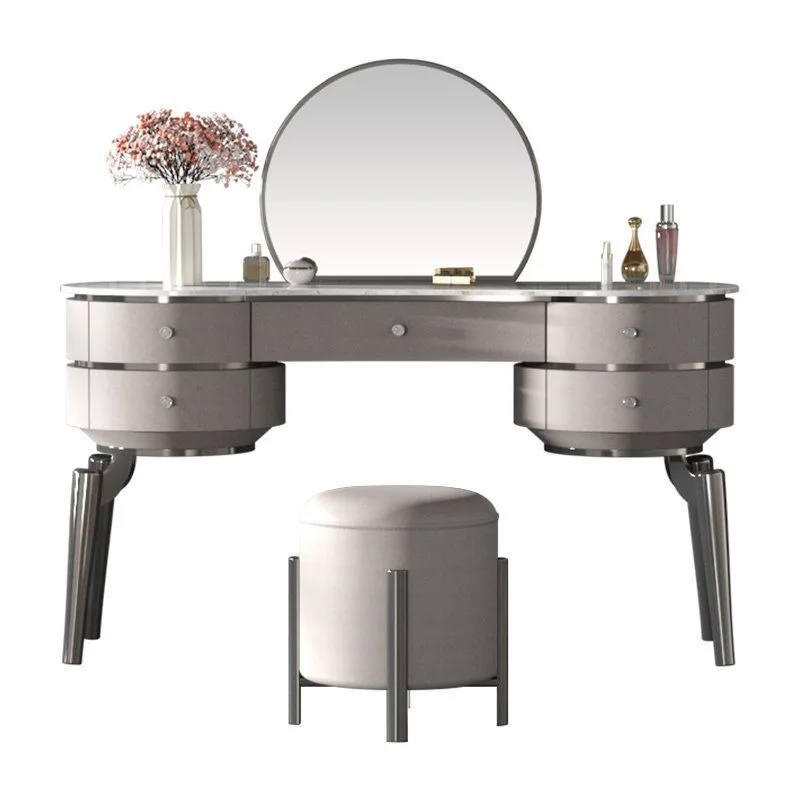Rock slab makeup , light luxury dressing , bedroom dressing table, senior Italian designer, minimalist dressing table,