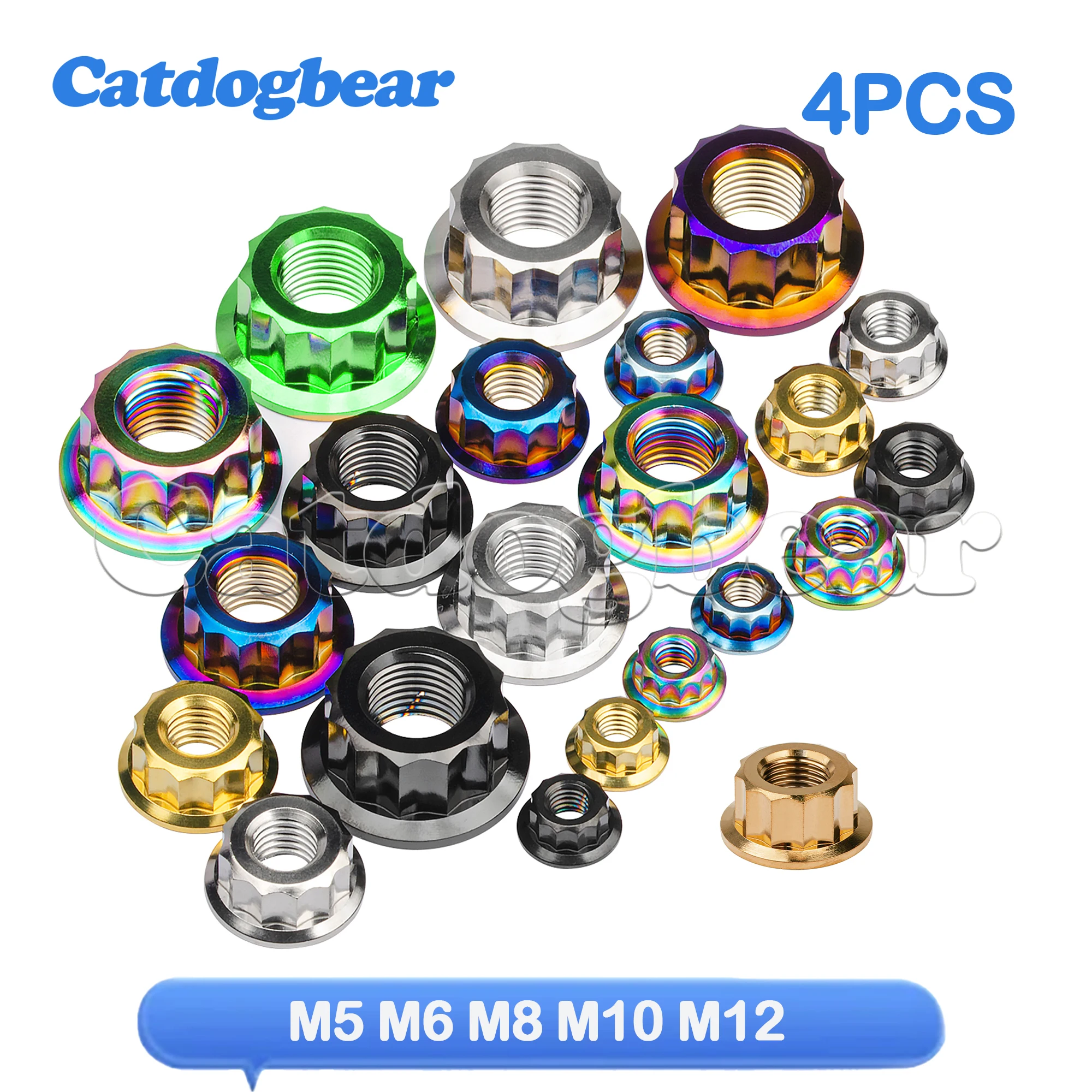 

Catdogbear Flange Nut M5 M6 M8 M10 M12 Double Hex Flange 12 Point Nut Motorcycle Modified For Ducati
