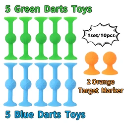 Dart suction cup versatile sticky and enjoyable suction, children's competitive dart interactive toy, soft rubber building block