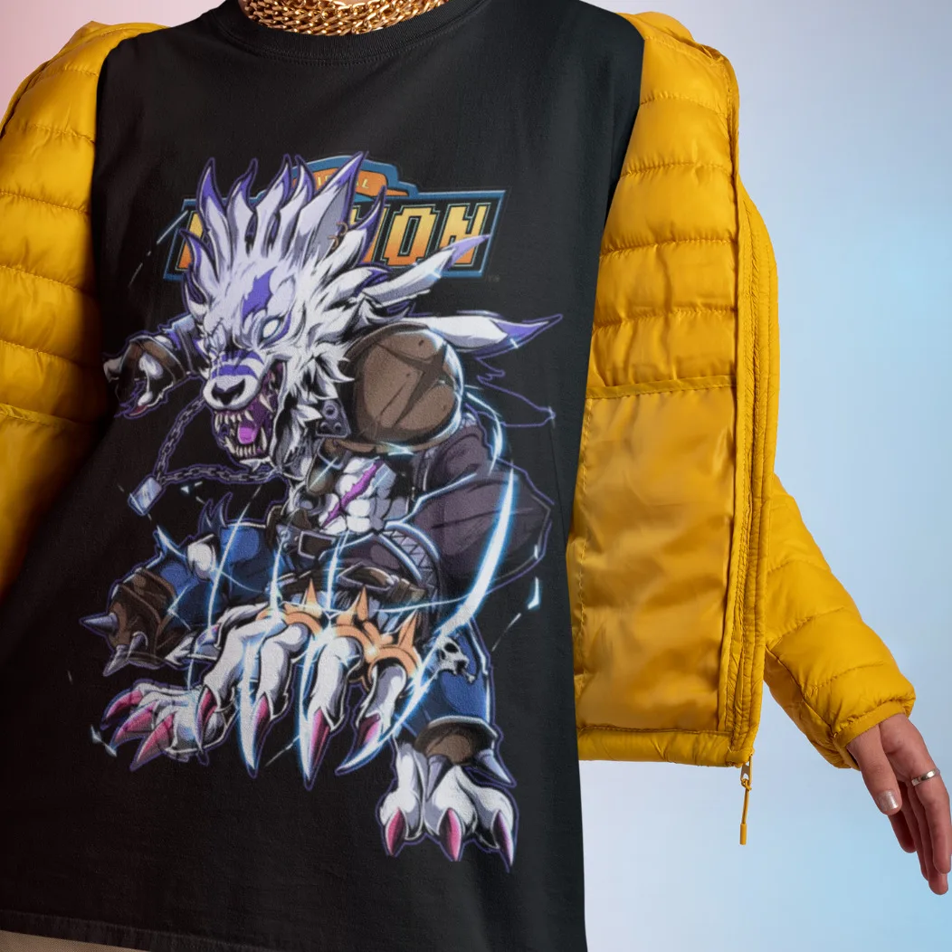 Digimon Adventure Shirt WereGarurumon T-Shirt Garurumon Tshirt Gabumon Anime Tee