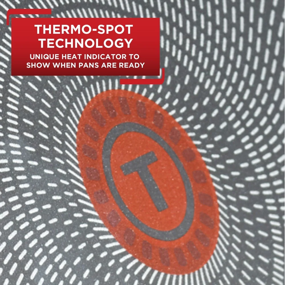 طباخ جامبو غير لاصق سهل العناية بسعة 5 لتر، غطاء زجاجي بفتحات تهوية حتى قاعدة حرارية، مقبض مريح، وعاء طبخ آمن للاستخدام في غسالة الأطباق