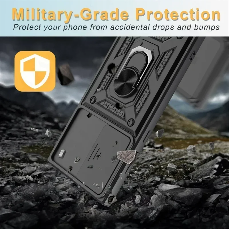 Etui Armor Rotate With Ring Stand Camera Lens Anti-Scratch Case do Samsung Galaxy S24 S23 S22 Ultra S21 S20 Plus FE A54 A34 5G Cover