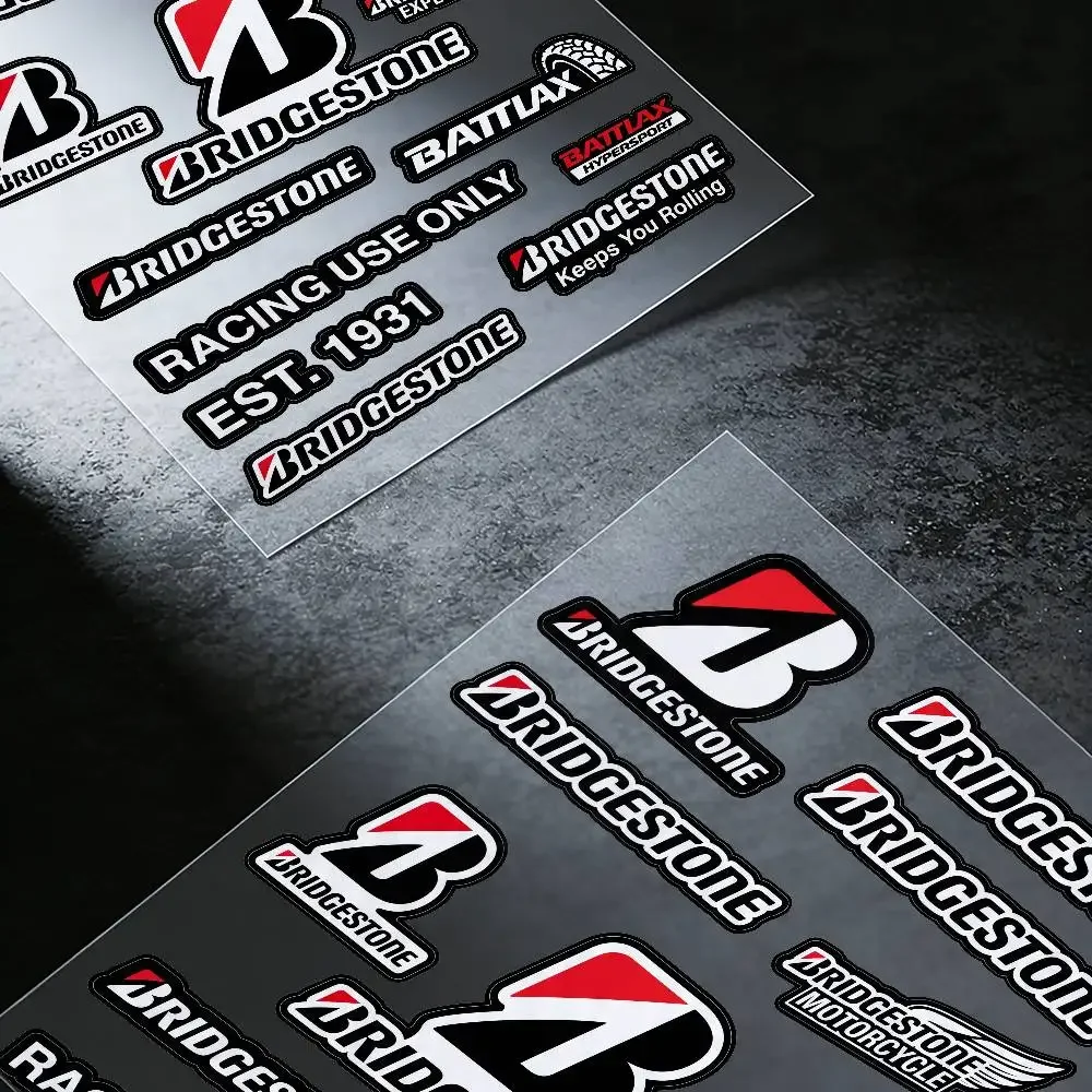 For Bridgestone Reflective Motorcycle Stickers, 3M Safety Warning At Night In The Dark Scooter Helmets - view 6