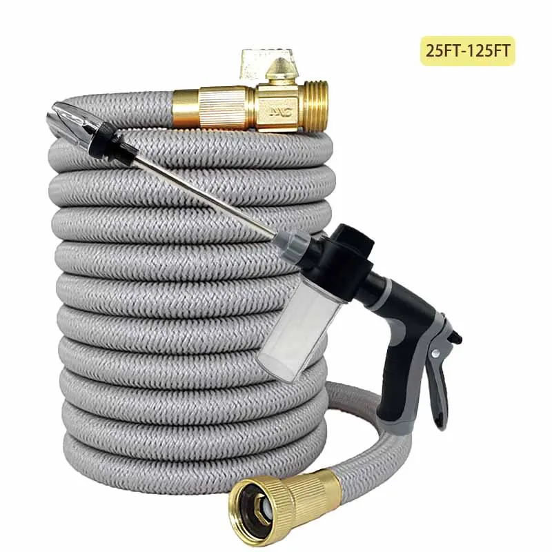 

1 pc Telescopic Garden Hose With Multifunctional High-Pressure Nozzle - Mainly Used For Car Washing And Outdoor Irrigation