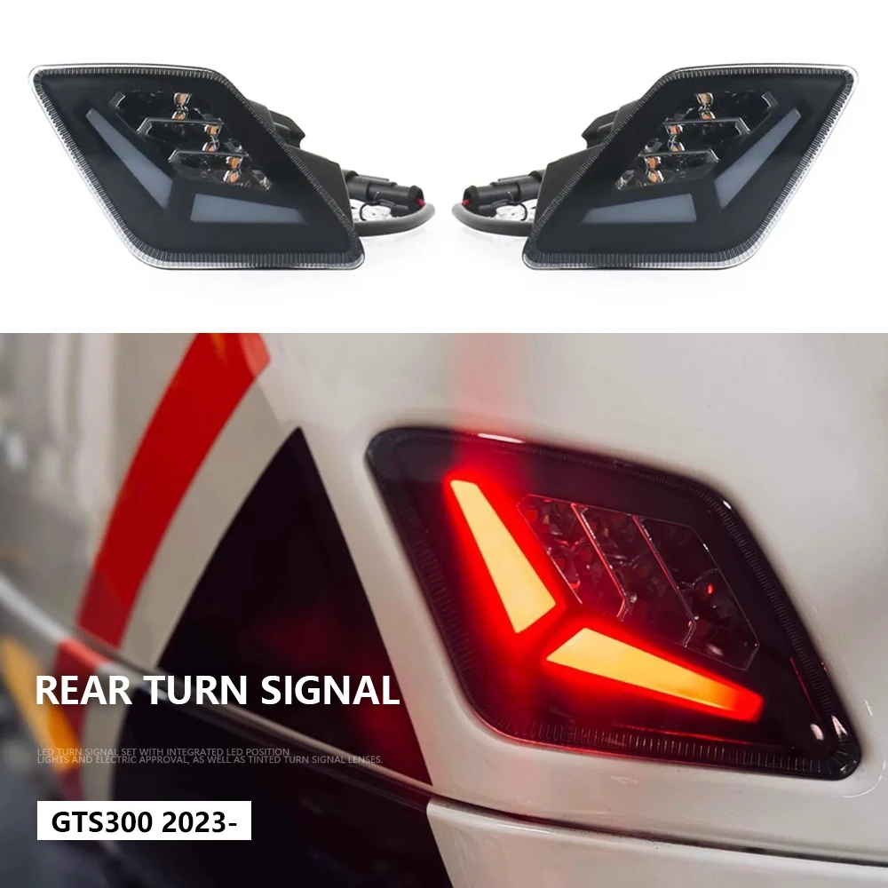 

Motorcycle Accessories LED Front Rear Turn Signal Indicator Daytime Running Light For Vespa GTS 300 GTS300 2023 2024 2025
