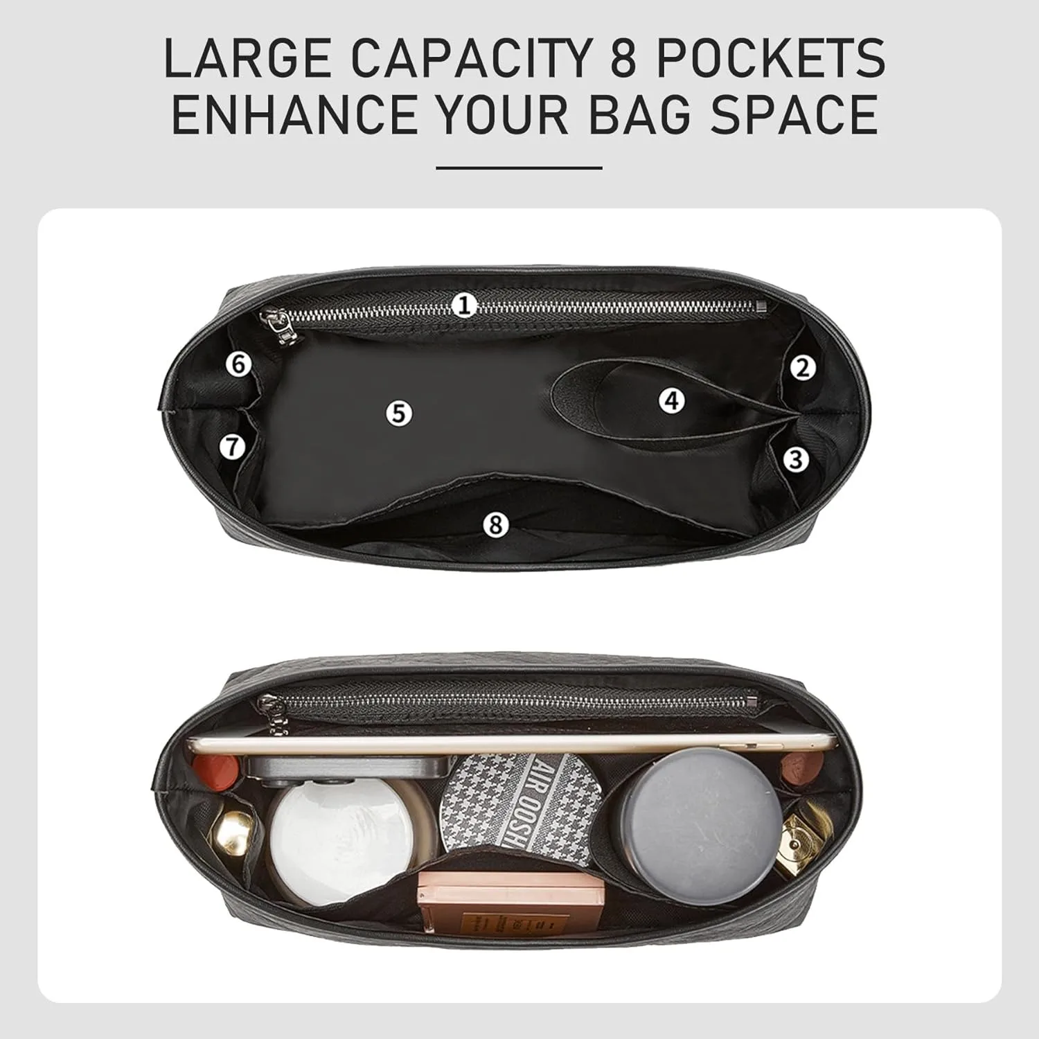 حقيبة حمل من ورق Dupontpaper خفيفة الوزن ومقاومة للماء ومطورة متوافقة مع حقيبة LV CarryAll Vibe MM