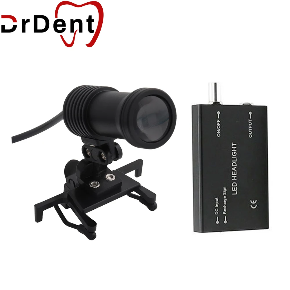 Dental Loupe with Lithium Battery Brightness Spot Ajustable Dentist Lab Head Lamp Surgical Headlight Headlamp 3W/5W Seperately