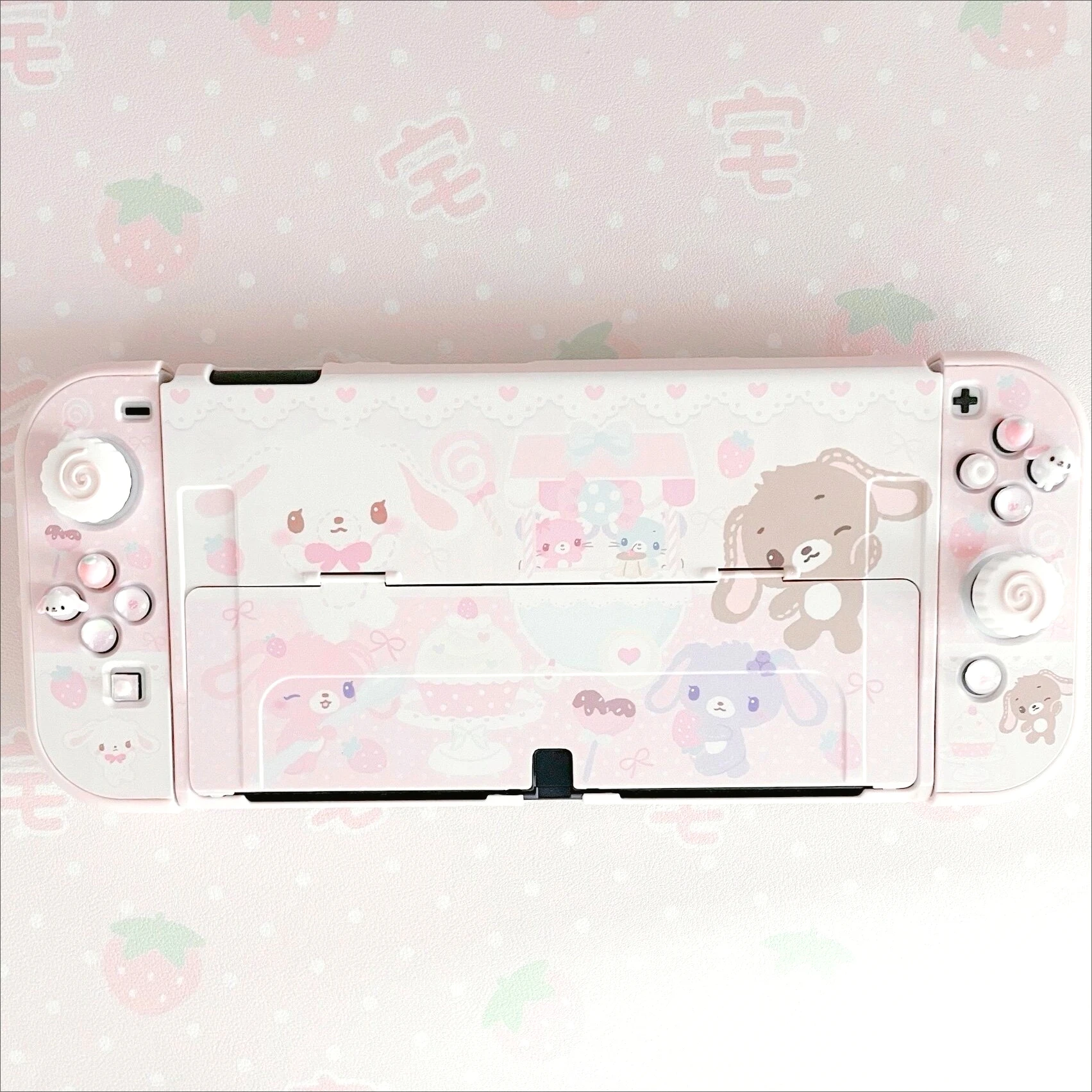 Cute Rabbit Pink Protective Case for Nintendo Switch2 OLED Lite Console Hard Case Dustproof Shock-resistant NS Jon-Coy Soft Case