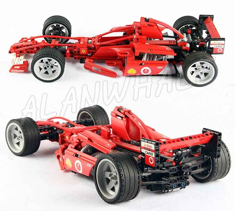 1242pcs Technical 1:8 Scale Moc Simulation F1 Racing Car Red Sport Vehicle 3335 Building Block toys Compatible with Model