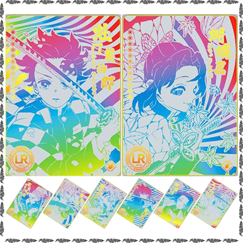cartas-colecionaveis-raras-do-anime-demon-slayer-tanjiro-sanemi-kochou-shinobu-giyuu-genya-kyoujurou-tengen-brinquedo-de-aniversario