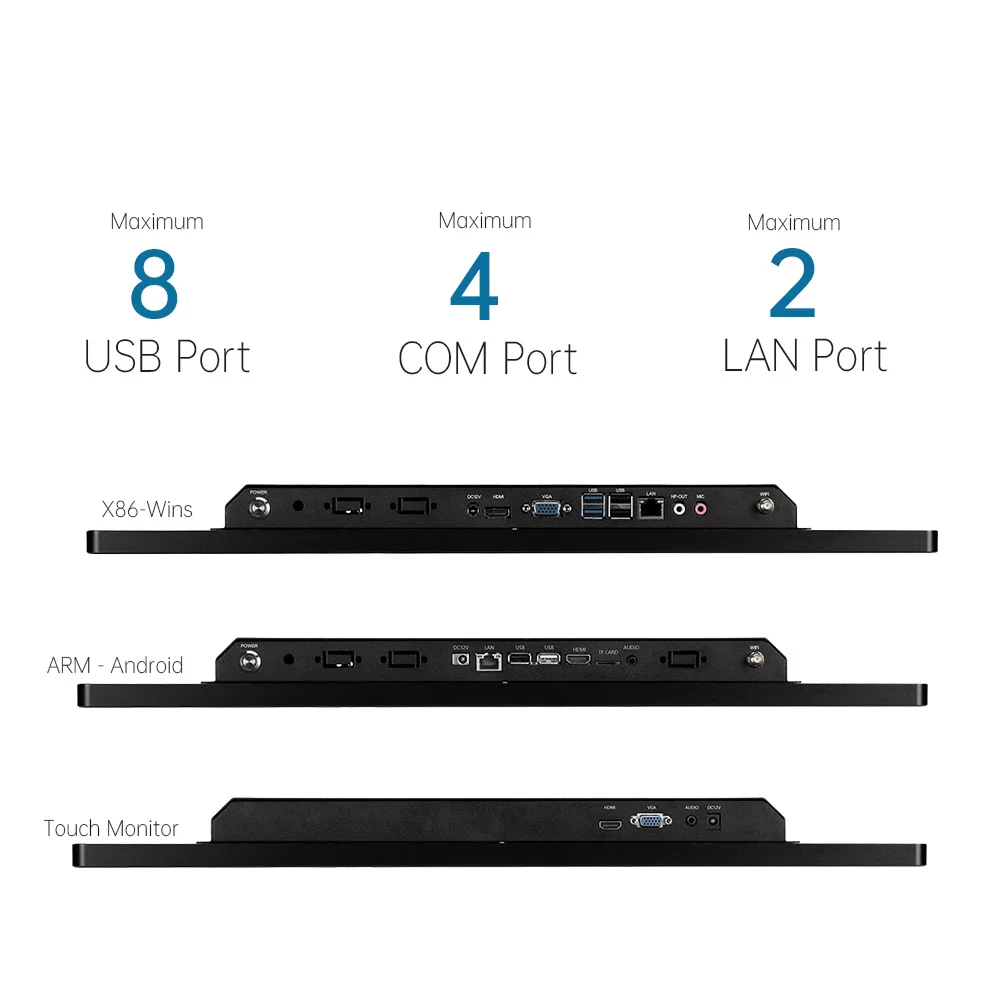 21,5 23,8 Pc industriale da 24 pollici con pannello Android con computer Android touch capacitivo tutto in uno
