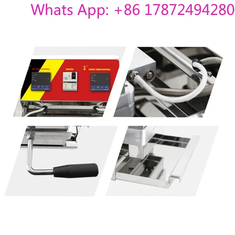 Crispy Cone & Crisp Roll Machine, 3000W Electric Heating Manual Roll Equipment for Commercial Use
