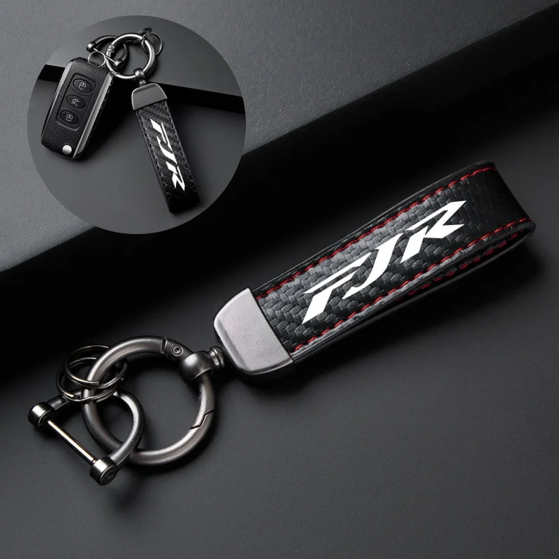 Key Ring Keys Strap Accessories High-Grade Leather Suede Keychain Men Car Personality Motorcycle Keyrings For Yamaha FJR1300 FJR