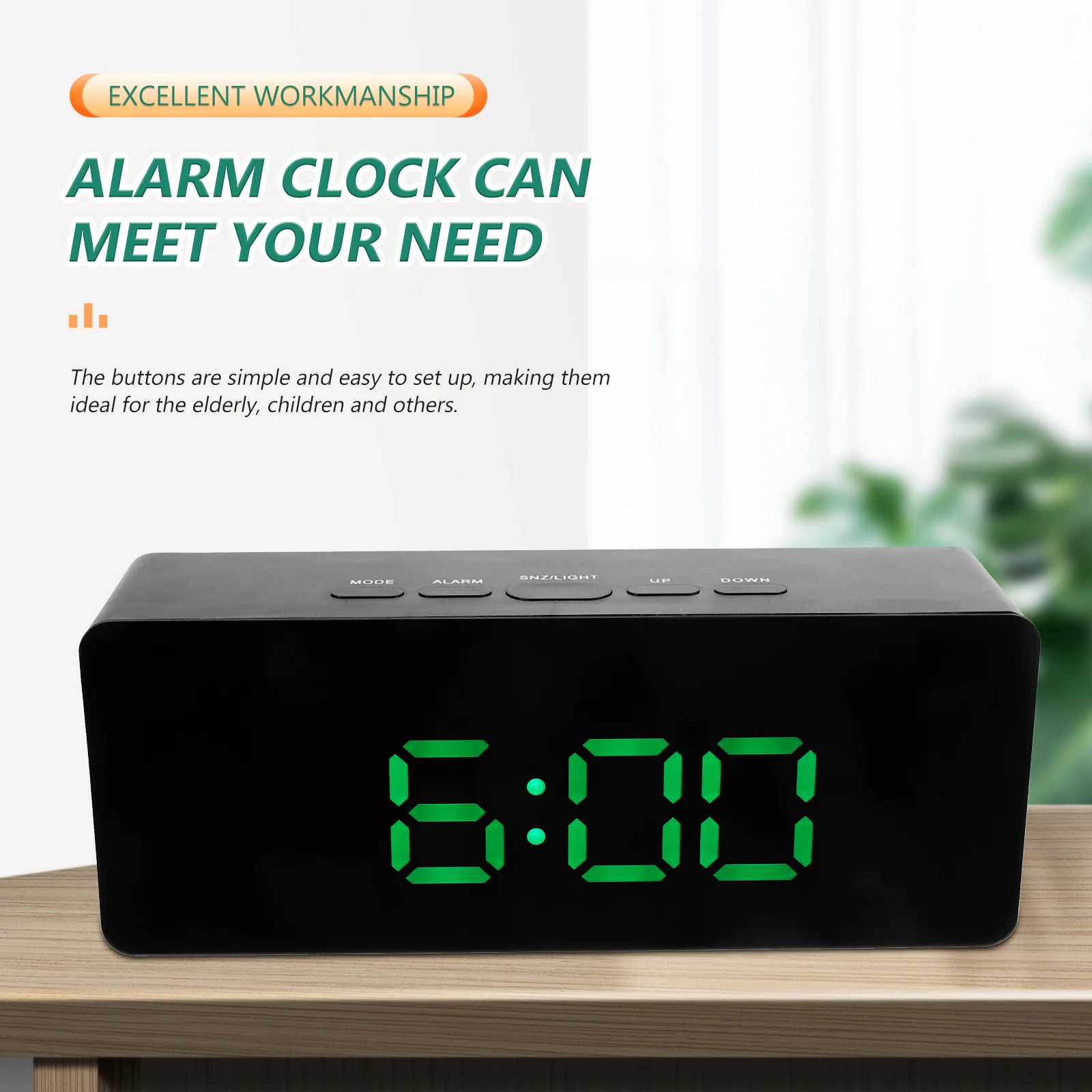 

LED Digital Clock Tabletop Compact Design Sturdy Safe ABS Ideal for Bedrooms Living Rooms Kitchens Offices