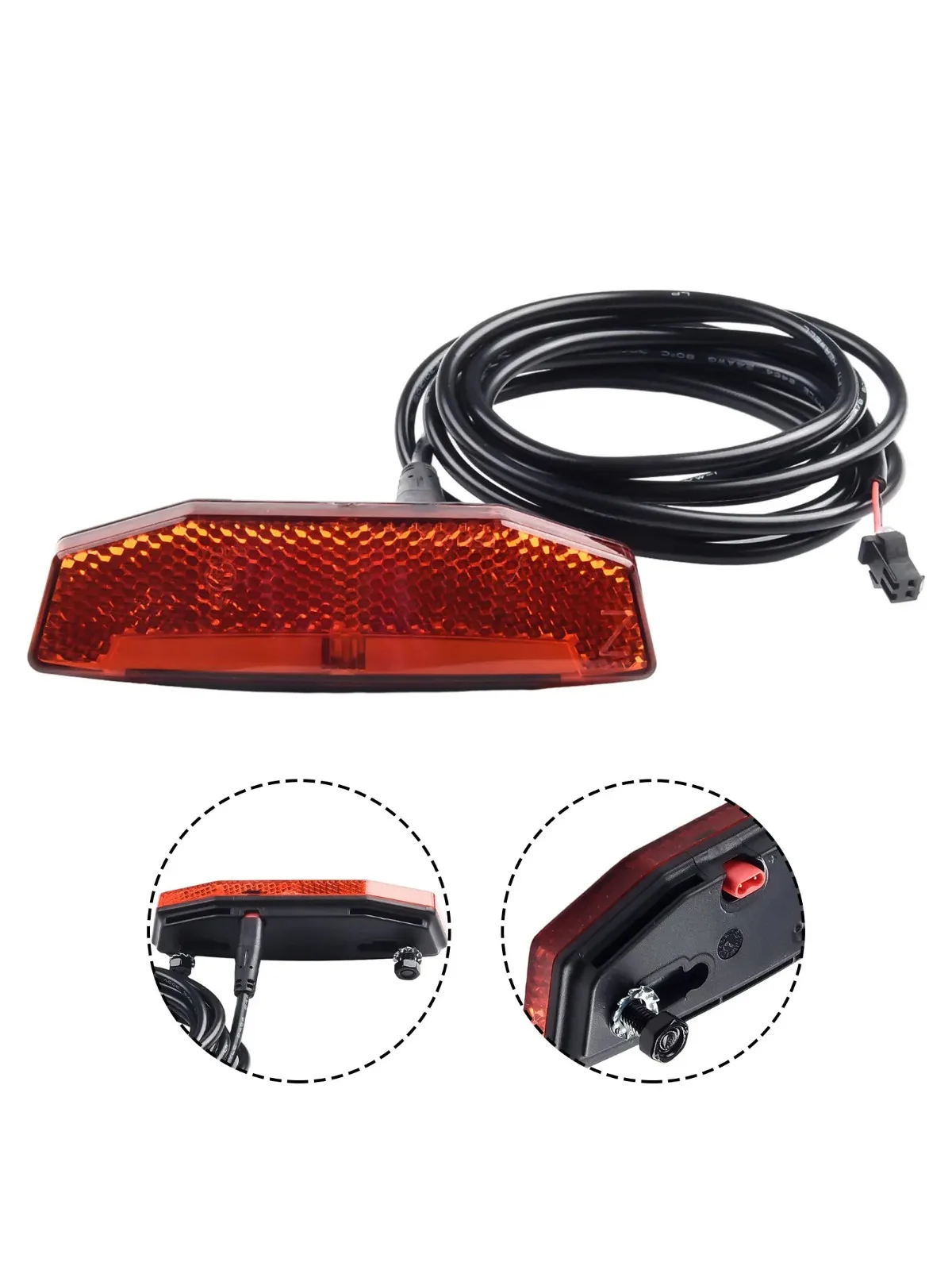 AliExpress 36V/48V Ebike Rear Light/Tail Light LED Safety Rear Lamps For E-scooter With Splitter For Headlight E-bike Taillights Cycling