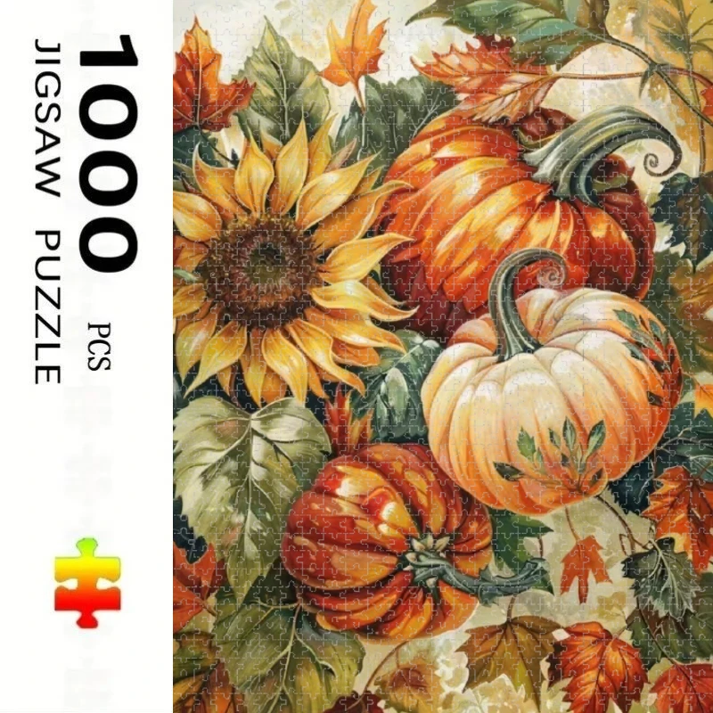 

500 PCS Jigsaw Puzzle Pumpkin Pattern Perfect for DIY Creative Fun with Family,Gift ,teasing Toy