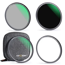 K&F Concept 82 86 95mm UV+CPL+ND 1000+Adapter Ring Magnetic 4 in 1 Lens Filter Kit Waterproof Anti-Reflection with Filter Pouch