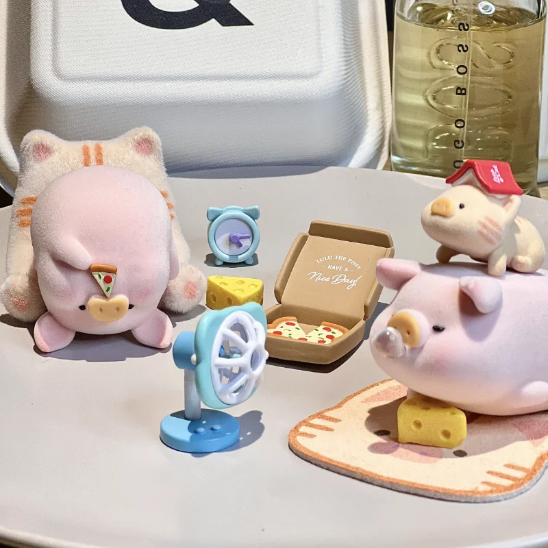 Lulu Pig Associated Daily Blind Box Kawaii Piggy Anime Figure Doll Surprise Bag Room Ornament Collection Cute Model Toys Gifts