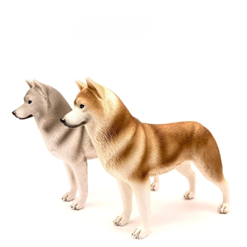 Modelo de estatuilla de Husky realista con cuerpo sólido, juguete y decoración perfectos para amantes de Husky y Malamute