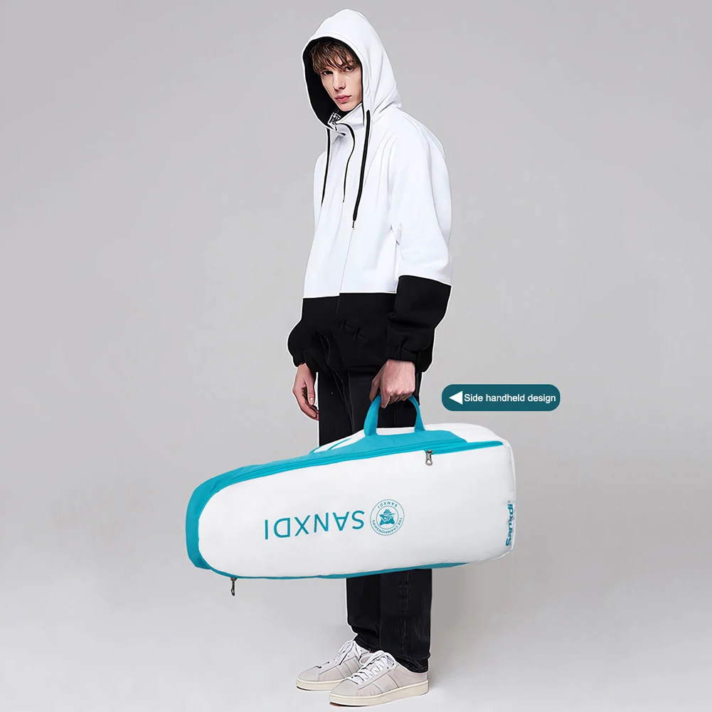 Large Capacity Tennis Racquet Backpack Women Men Teenager Badminton Racket Bag Waterproof Sports Rucksack with Shoes Compartment