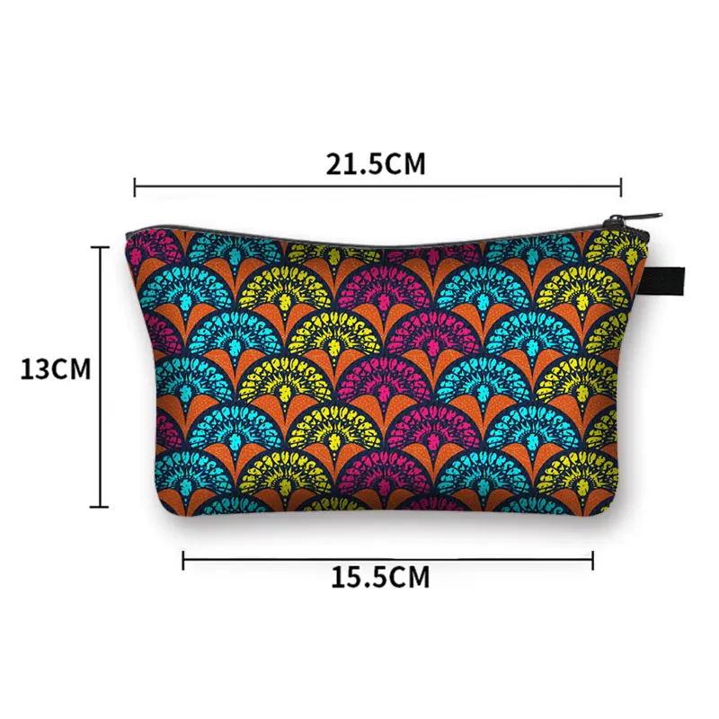 Afro Tribal Ethic Pattern Cosmetic Case African Women Makeup Organizer Bag Africa Ladies Toiletry Bag Lady Sanitary Napkin Bags