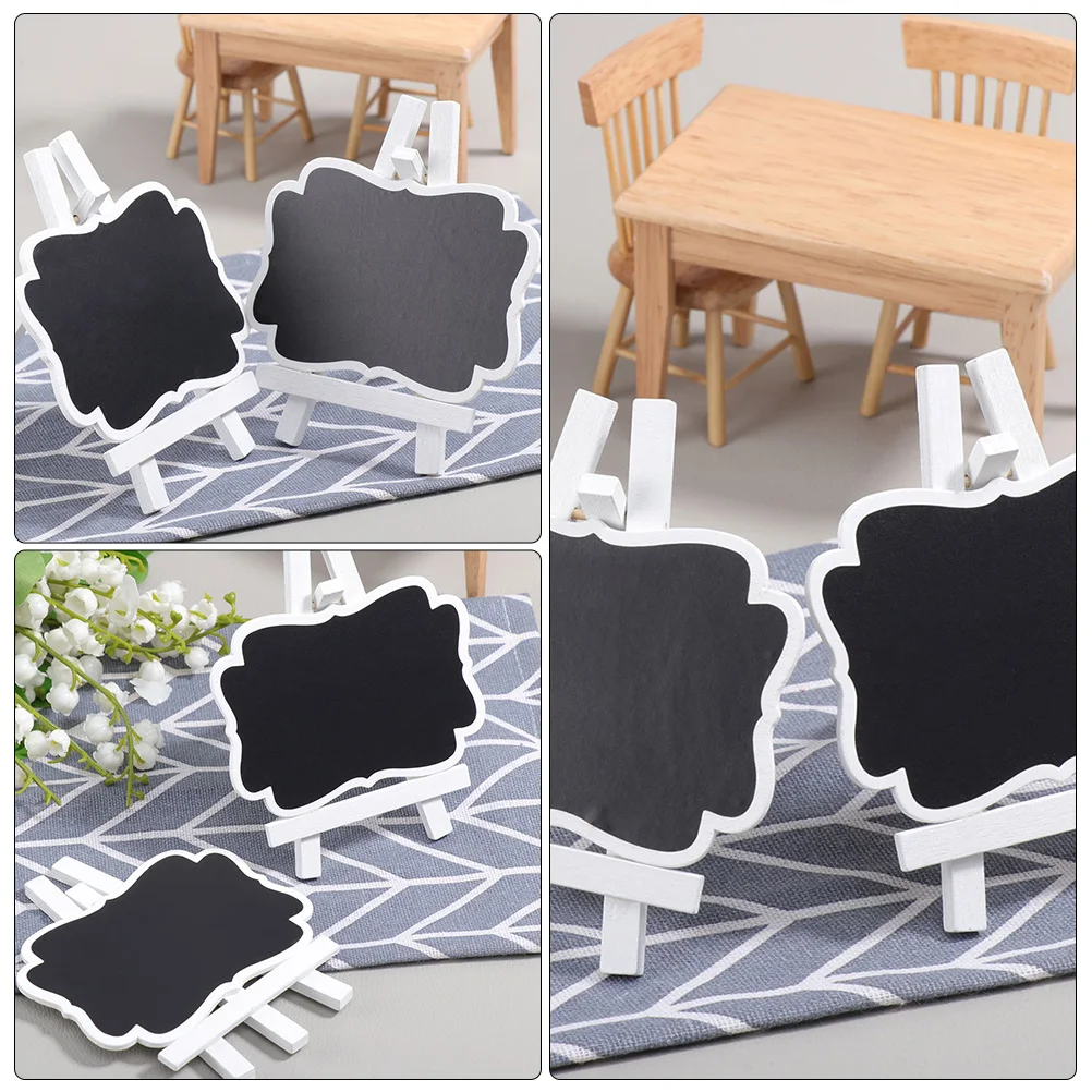 

12 Mini Chalkboard Signs Wood Blackboard Home Decor Erasable Office Tag Lightweight Portable Party Wedding Kids Crafts Garden
