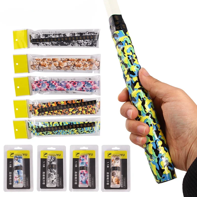 Sports Camouflage Printed Fishing Rod Sweatband Fishing Rod Grip Wrap Hand Rubber Fishing Tackle Products