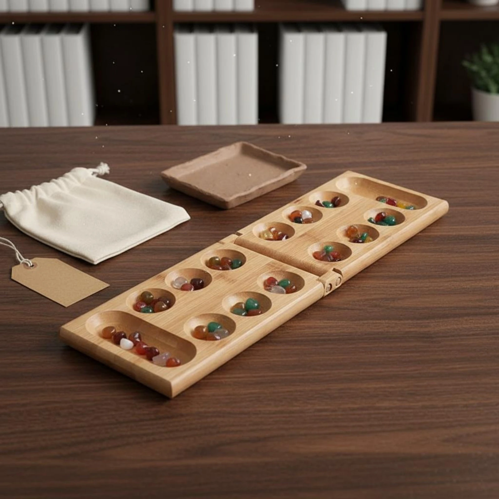 Jeu de Mancala en bois, jeu de réflexion, plateau de Mancala, article de loisirs, interaction parent-enfant, éducatif pour les enfants