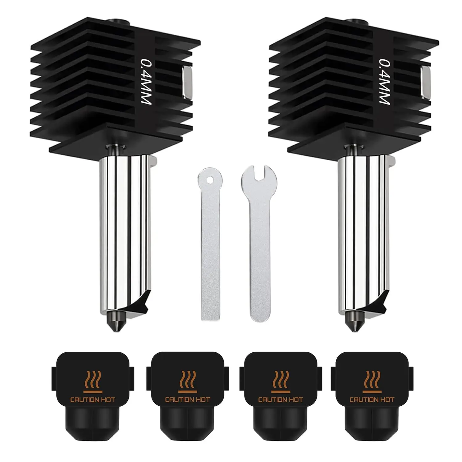 4 Pack A1 Mini/A1 Hotend Print Head Hot End Kit Extruder Upgrade High-Temperature 0.4MM Hardened Steel Nozzle