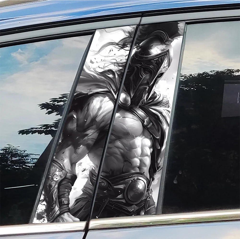 

Spartan Car Stickers Waterproof Sunscreen Auto B-pillar Protective Decor Cover Scratches Universal Vehicle Decal Accessories