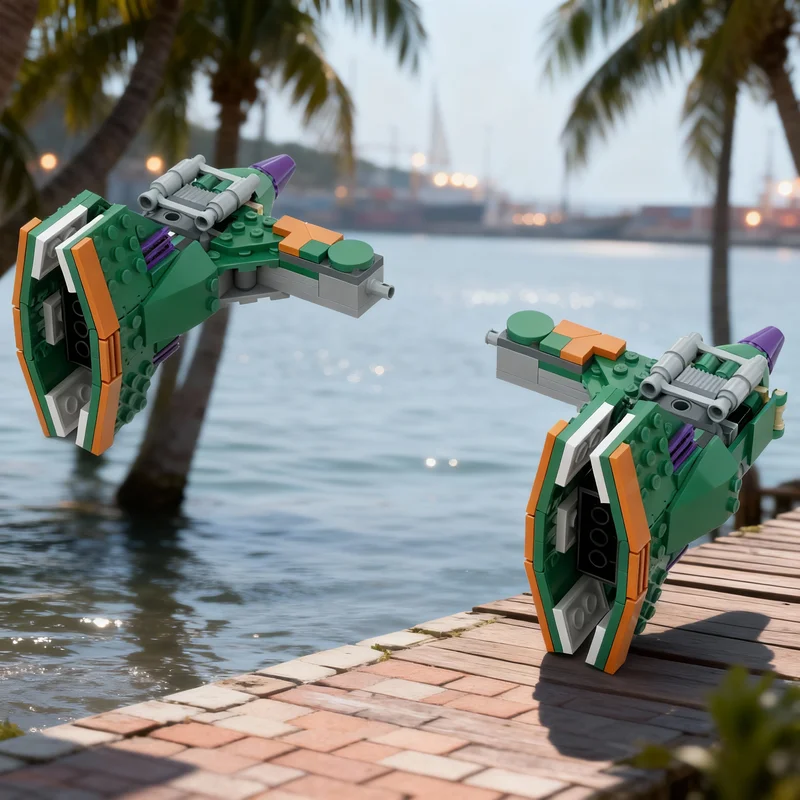 216-teiliges MOC Modulares Stadtlandschafts-Modell Ord Pedrovia Sternenkrieg Bausteine Architektur Weihnachtsgeschenke Bildungsspielzeug Idee