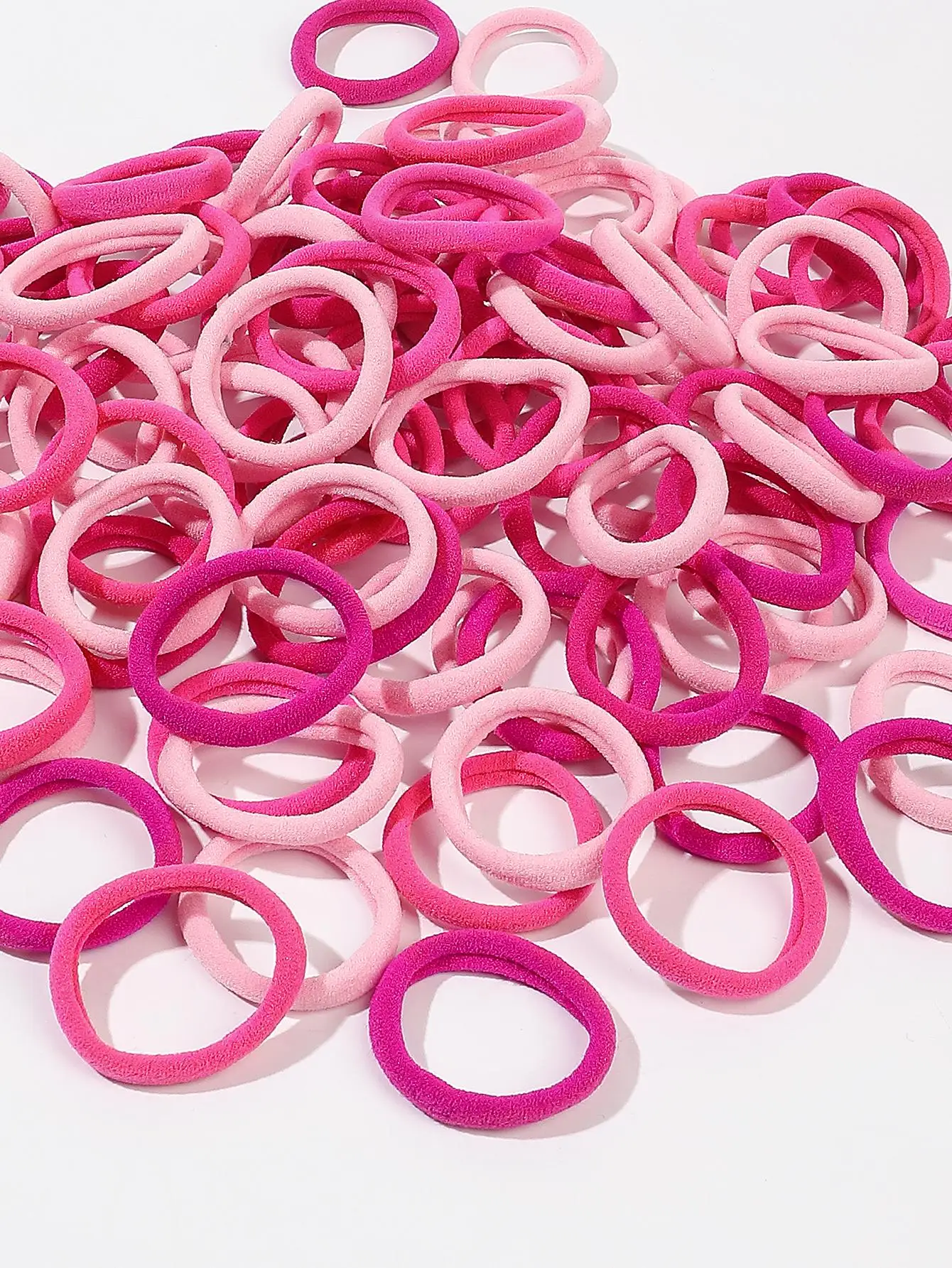 100Pcs Pink Kids Hair Ties for Girl,Seamless Toddler Baby Hair Ties Bands No Damage,Cotton Girl Hair Ponytail Holders for Baby