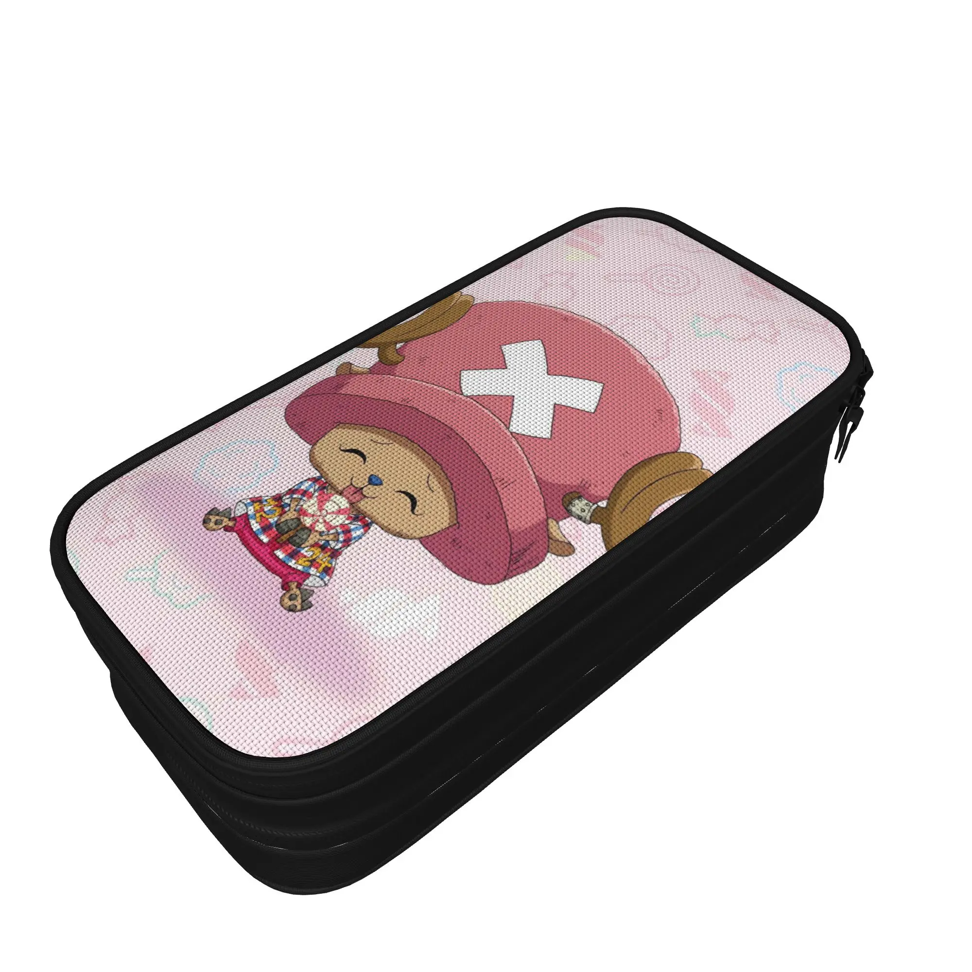 Retro Pencil Case Tony Chopper Pen Box Ones Pieces School Pencil Cases Students Zipper Design School Stationery