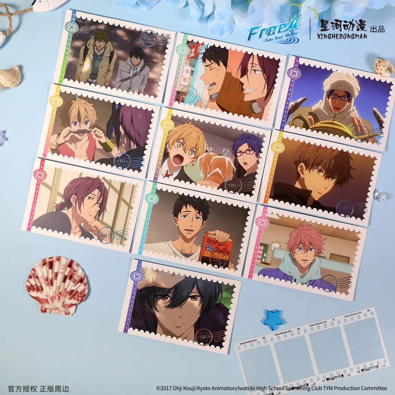 ¡Gratis! Tarjetas Fotográficas de Escenas Estilo Polaroid del Anime en TV con Licencia Oficial de Haruka Nanase y Rin Matsuoka: ¡Haz tus Marcas!