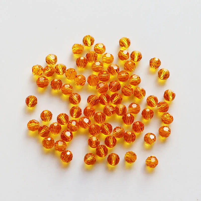 StreBelle Wholesale AAA 4mm Czech Round Spacer Glass Beads For Jewelry Making Diy Accessories Colorful Faceted Crystal Beads