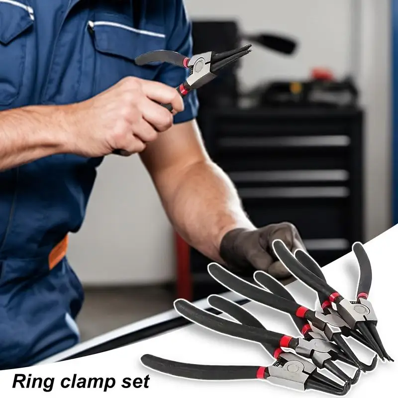 

Snap Ring Pliers Set Retaining External Circlip Pliers With Straight Jaw Multifunctional Spring Loaded Pliers Heavy Duty