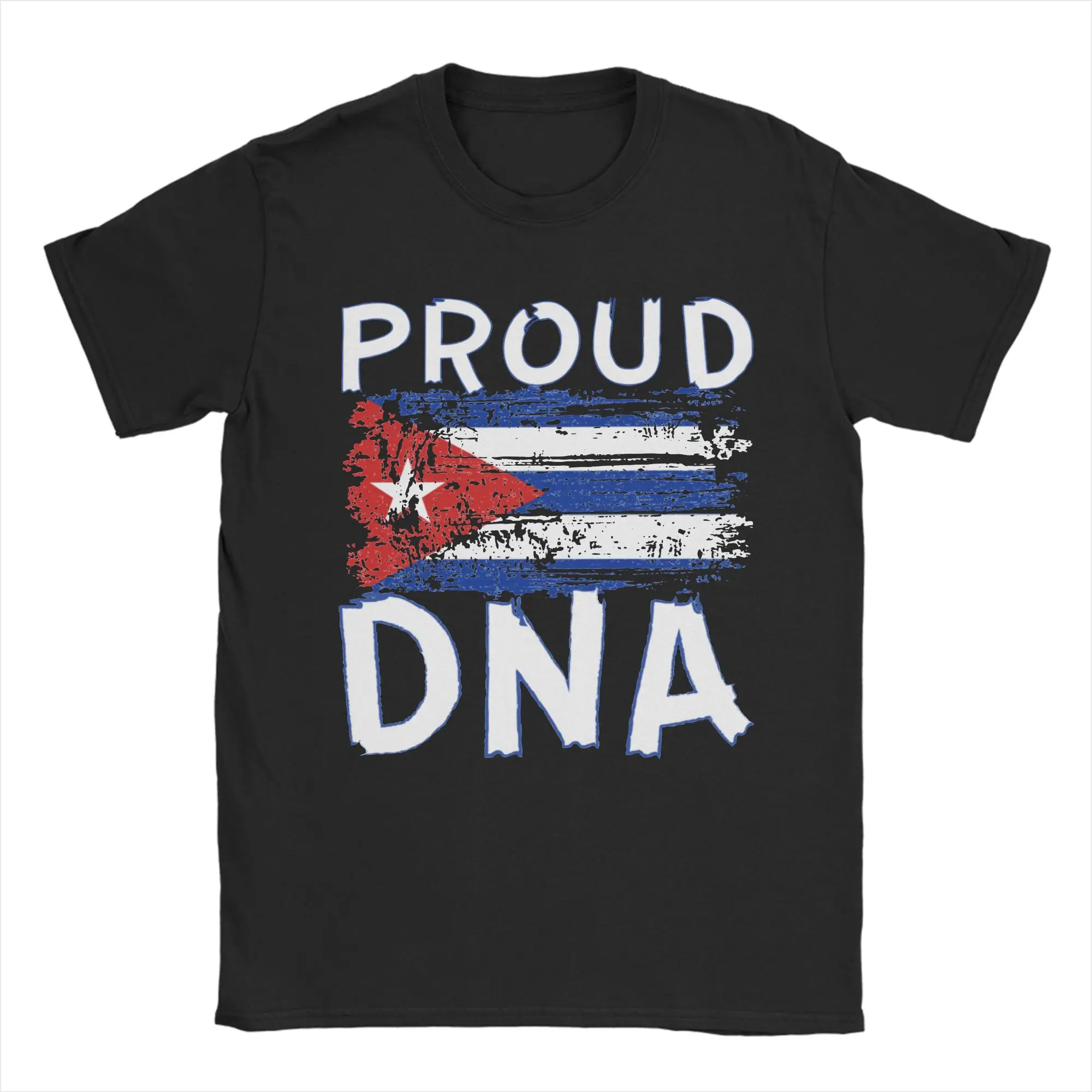 Harajuku Proud Cuban DNA Tshirts Unisex Cotton Short Sleeve Patria Y Vida - Viva Cuba Libre Round Neck Summer Top Tee