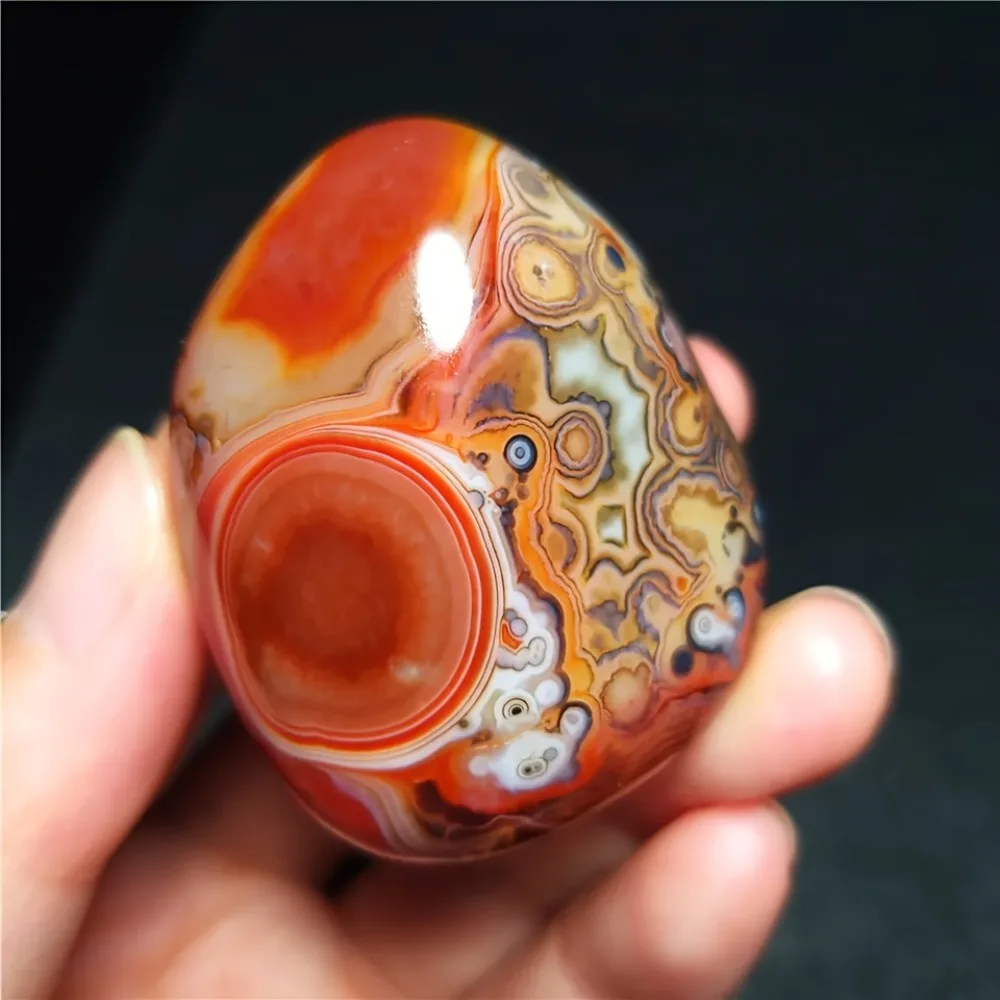 Natural Crystal Smooth Agate Stone Healing Crystal Geode Mineral Specimen Madagascar Craft Home Decor 1pc