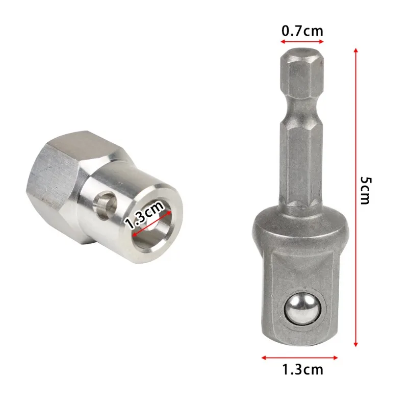 Stainless Steel Trailer Jack Crank Handle, Drill Bit Adapter for Wind‑Up Trailer Jack Power Drilling Conversion